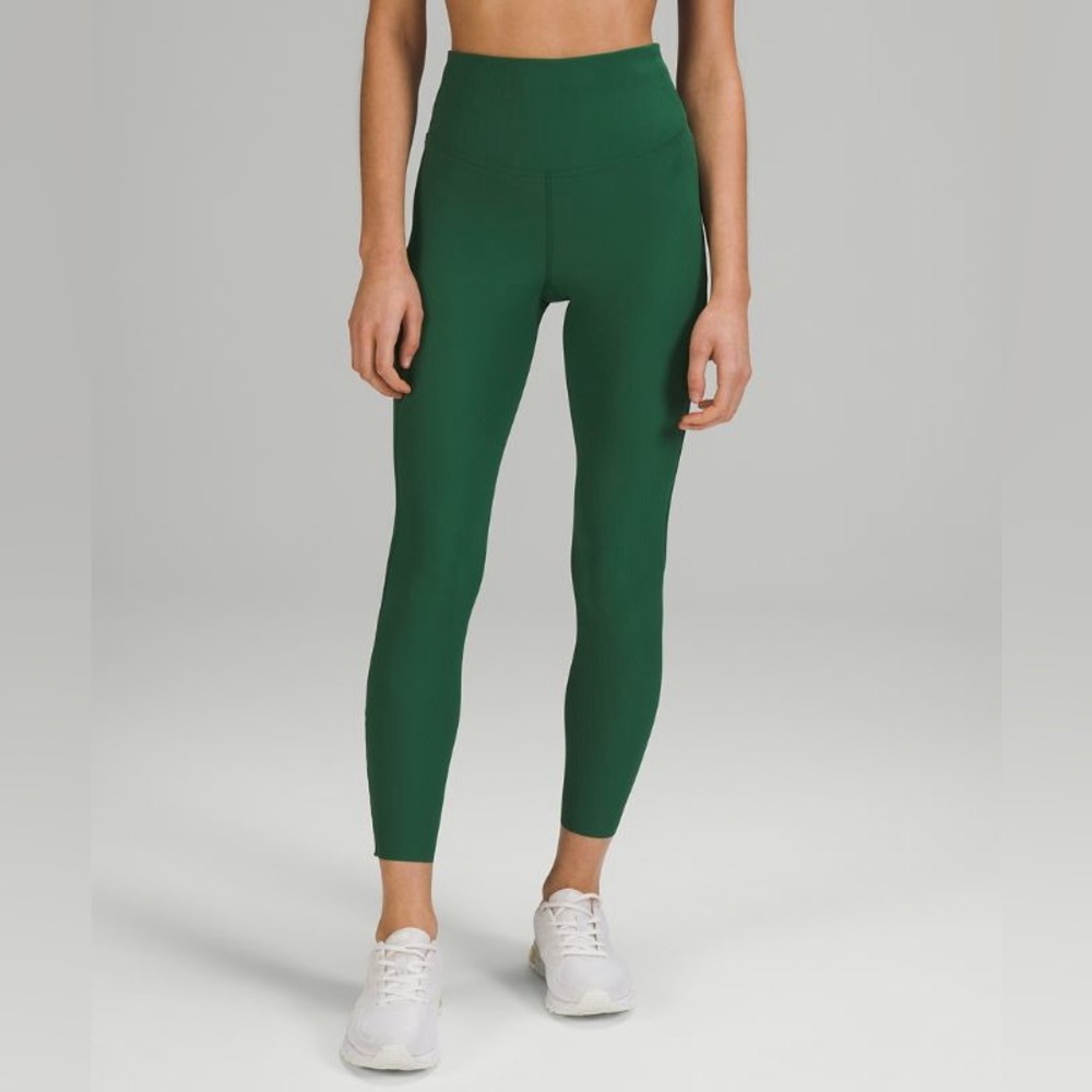 Lululemon Base Pace High Rise Ribbed Tight: Everglade Green